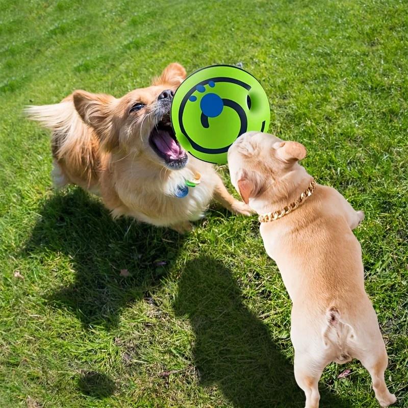 Durable Wear Resistant Light Sound Wobble Dog Toy Natural Sound When Rolling Interactive Focus Improving Pet Toy