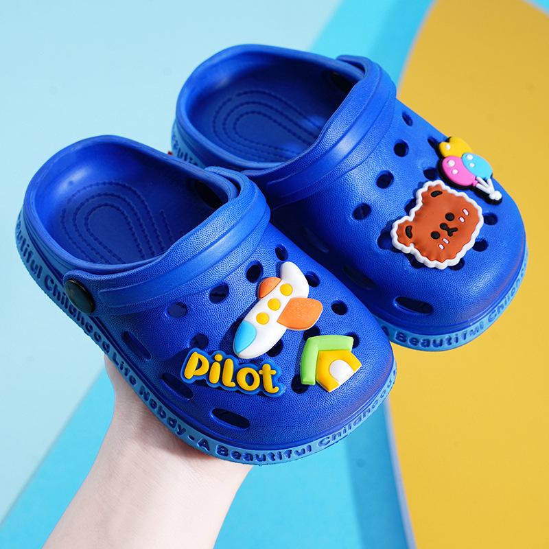 Kids' Summer Non-Slip Closed-Toe Slippers for Boys & Girls (Ages 2-7)