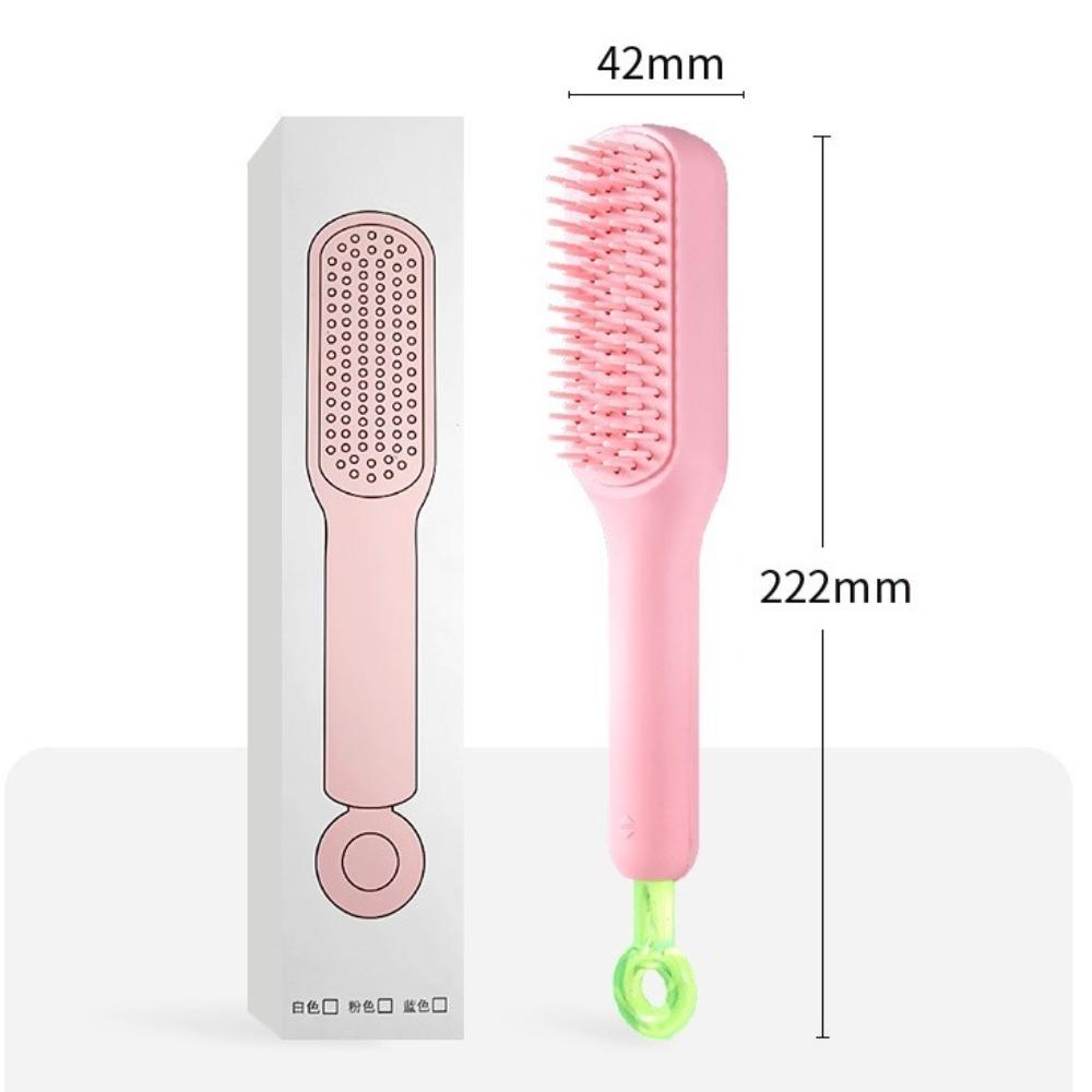 Anti-static Self Cleaning Hair Comb Smoothing Hairdressing Hairstyling Tools Massage Hair Brush