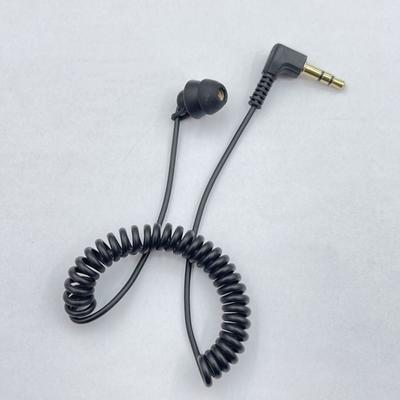 In Ear Single Side Earphone Heavy Bass Flexible Cable 3.5mm Spring Earphones Lightweight Noise-canceling Single Headphones