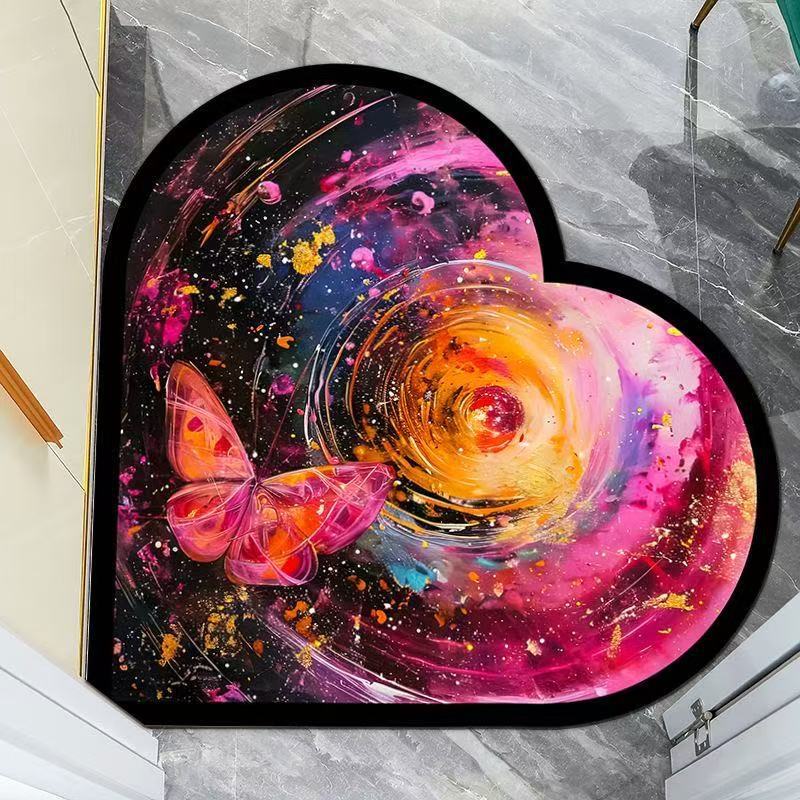 Rose Love Home Floor Mat Kitchen Bathroom Non Slip Water Absorbing Foot Mat