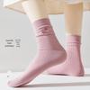 Women's 100% Cotton Antibacterial Mid-Tube Socks (5-6 Pairs)