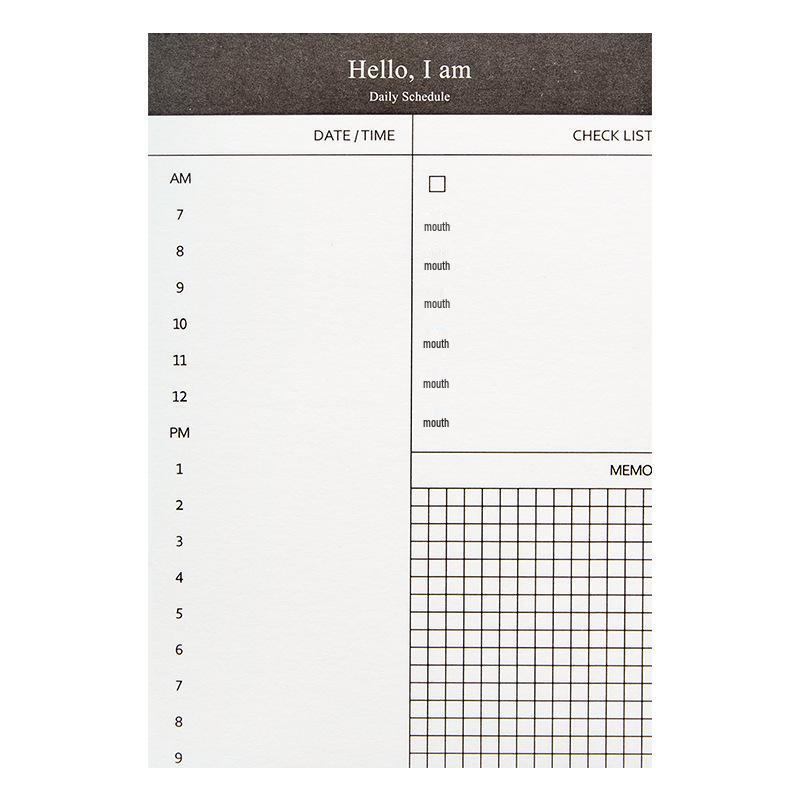 Minimalist Sticky Note Pad - Tearable Schedule Book for Office, Student, or Time Management Plans