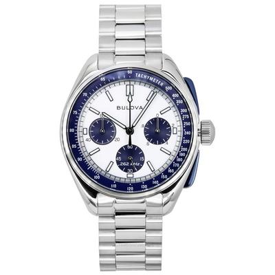 Lunar Pilot Archive Series Special Edition Chronograph Silver Dial Quartz 98K112 Men's Watch With Extra Strap