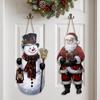 Wooden Christmas Decorations Snowman Wall Decoration Cartoon Door Hanging Sign Home