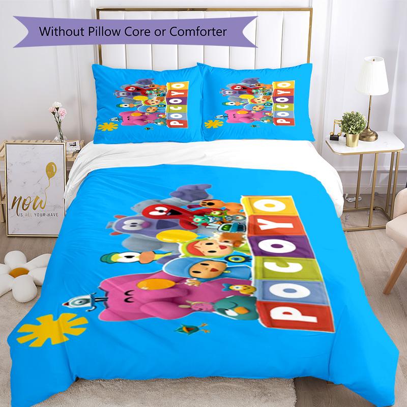 Pocoyo Comforter Cover Set Perfect for Living Room Lightweight Christmas Gift
