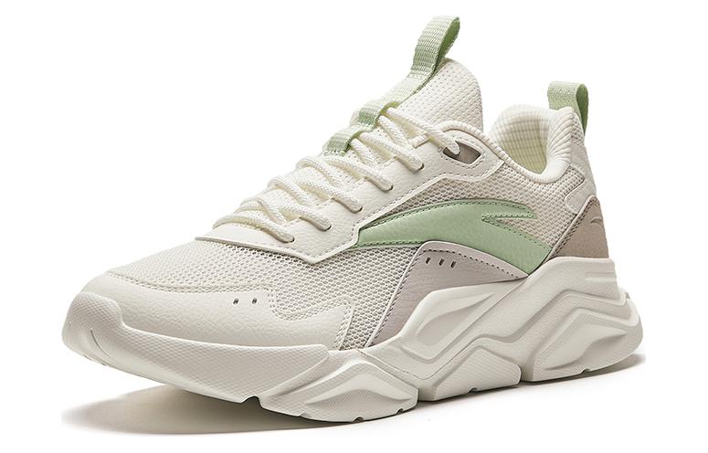 Women's Sneakers Anta Life Collection Cushioning Slip Resistant Low top Casual Shoes Women's White Gray Green