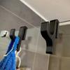 Gancho de Toalha 3D para Porta de Chuveiro para Portas de Vidro de 8mm Cabide de Banheiro para Roupas Toalhas Roupões Lavanderia Dormitório Apartamento