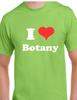 I Love Botany T Shirt Heart Study of Plants Nature Growth Photosynthesis Tee