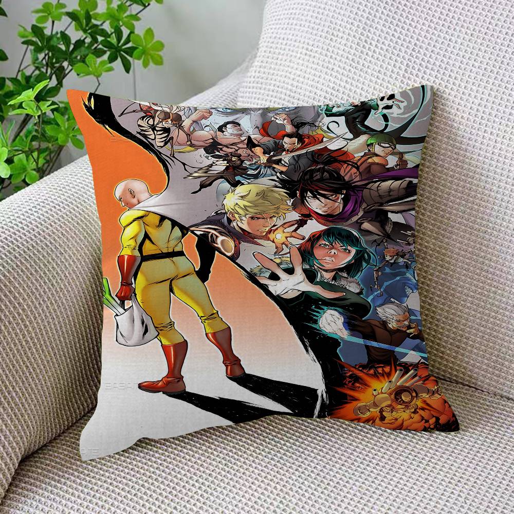 One Punch Man Saitama Anime Pillow Gift Home Office Decoration Bedroom Sofa Car Cushion Cover Case 45x45 12x12Inch