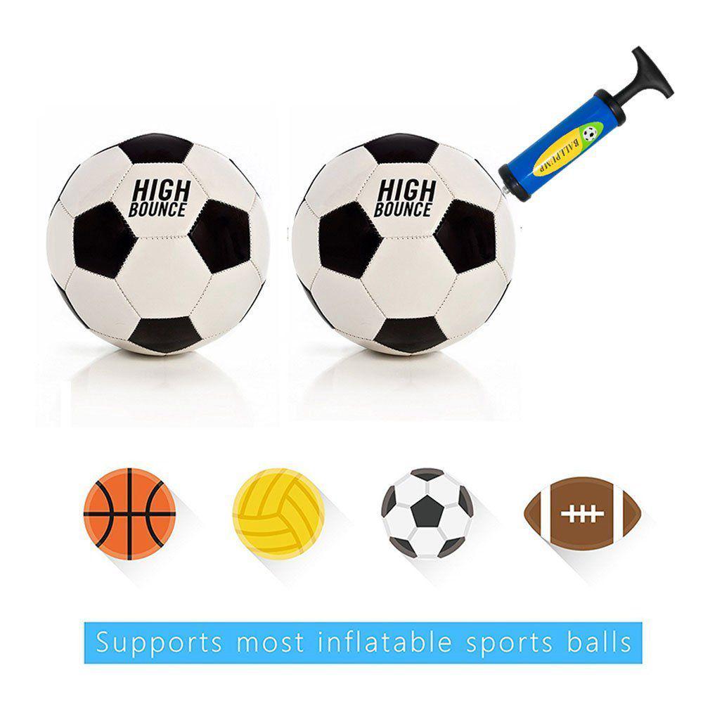 Football,Volleyball Soccer Rugby Sport Ball and Other Sports Ball /… Dual Action Ball air Pump with 4 Needles,3 air Hose and Plastic Needle Best for Basketball