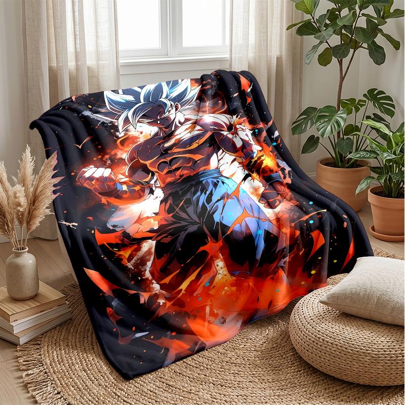 Naruto Printed Flannel Blanket Skin Friendly Warm Decorative Throw for Indoor Couch Bed Daily Use