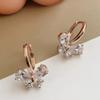 925 Sterling Silver Cubic Zirconia Butterfly Earrings for Women Wedding Party Sweet Female Earrings Gift Trendy Jewelry