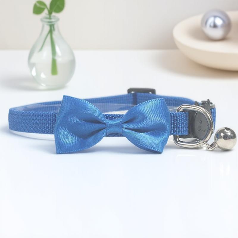 Nylon Cat Collar with Bow Tie and Bell Stylish Pet Supplies Jewelry for Your Furry Friend Adjustable Cat Accessories