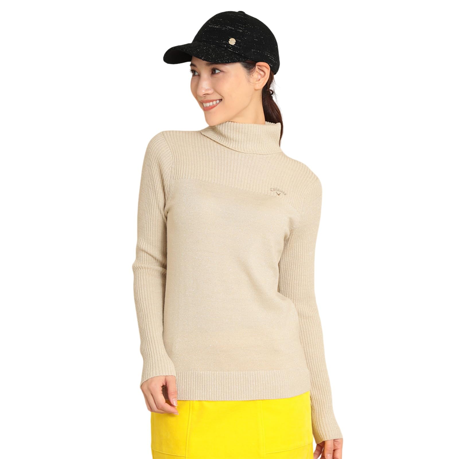 

Callaway Turtleneck Sweater and Golf Sweater C23218202 Size S Women s (Moisture-Wicking Heat-Generating) / / 1042_Beige,