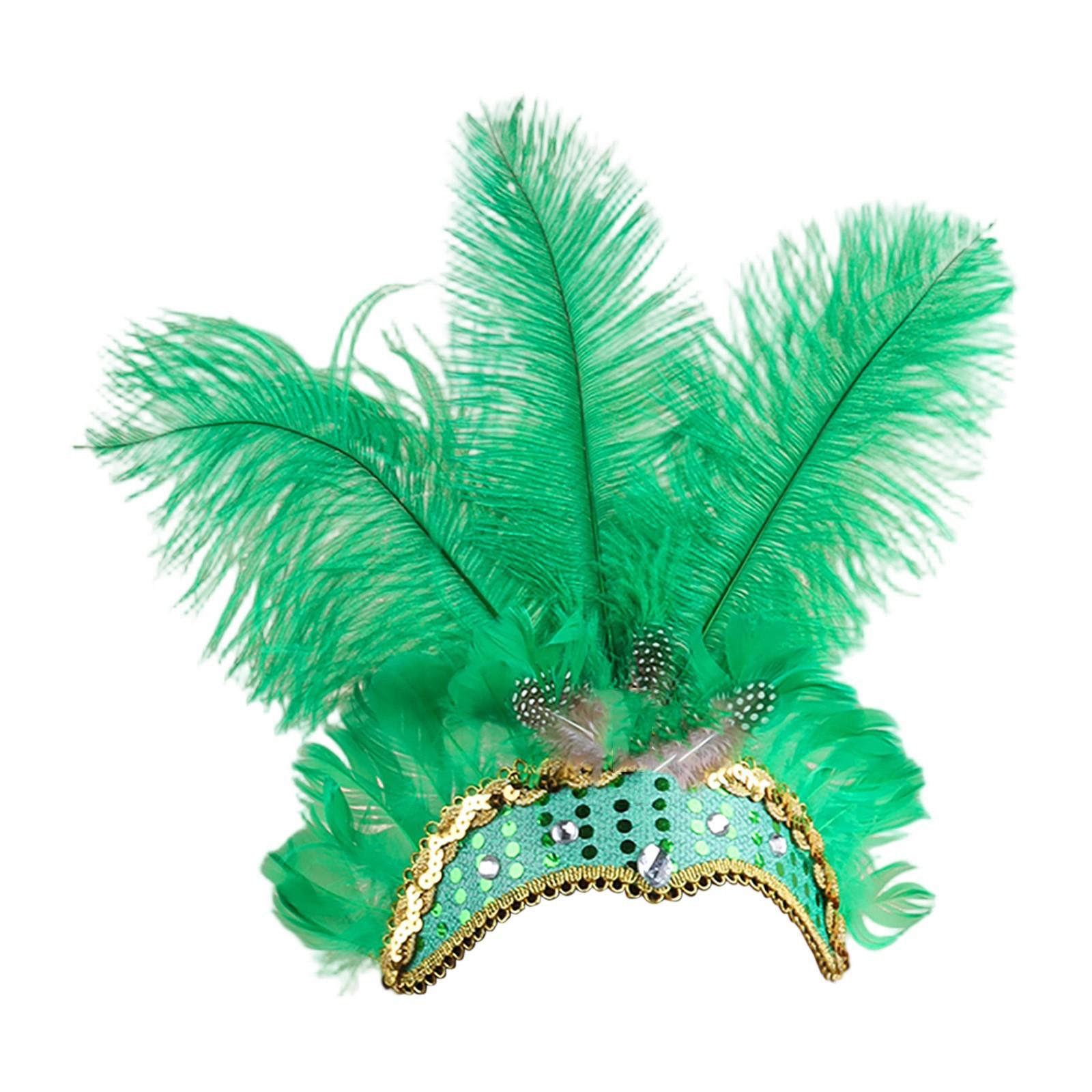 

Лучший инструмент для праздничного веселья! Цветная повязка на голову с перьями. Наденьте ее, и вы мгновенно станете центром внимания всего заведения! One Size зелёный