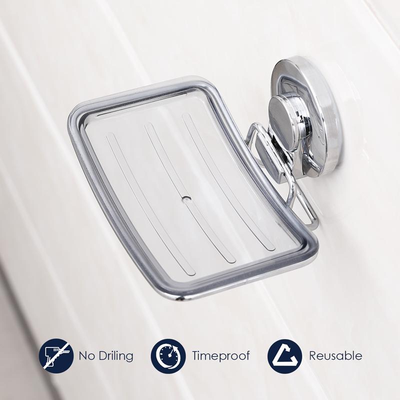 Factory Wholdsales Stainless Bathroom Accessories Metal Shiny Stainless Steel Soap Dish Rack/Holder