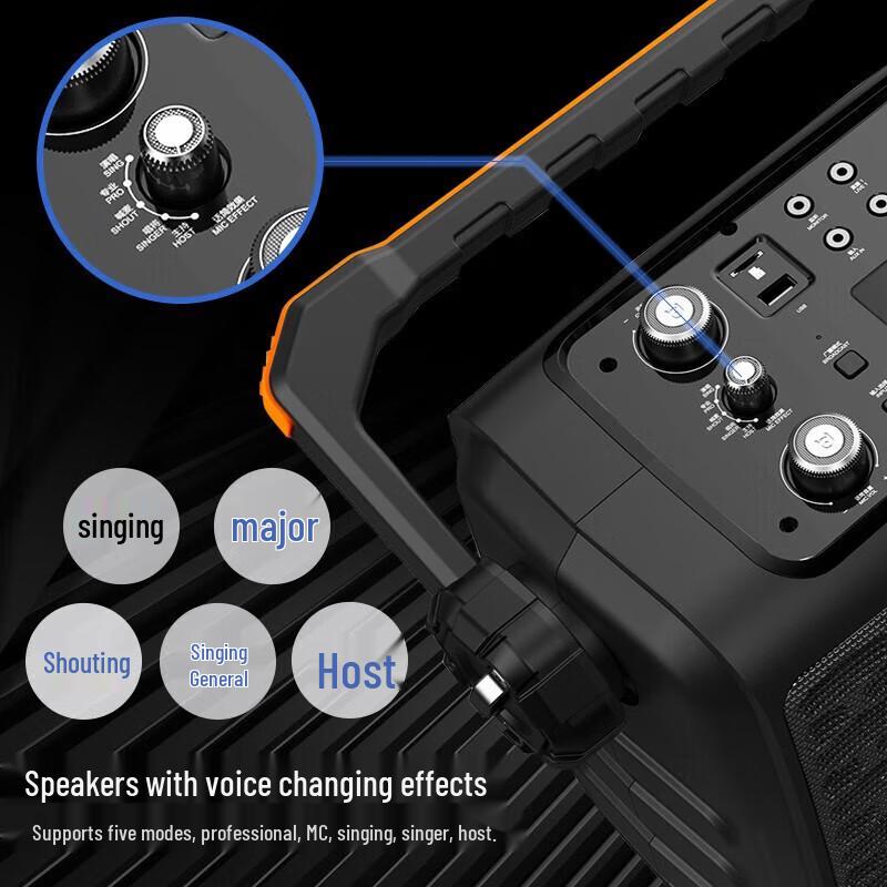 Bedee BD-0887S Portable Karaoke Bluetooth Speaker System CN Plug (adapter Included)