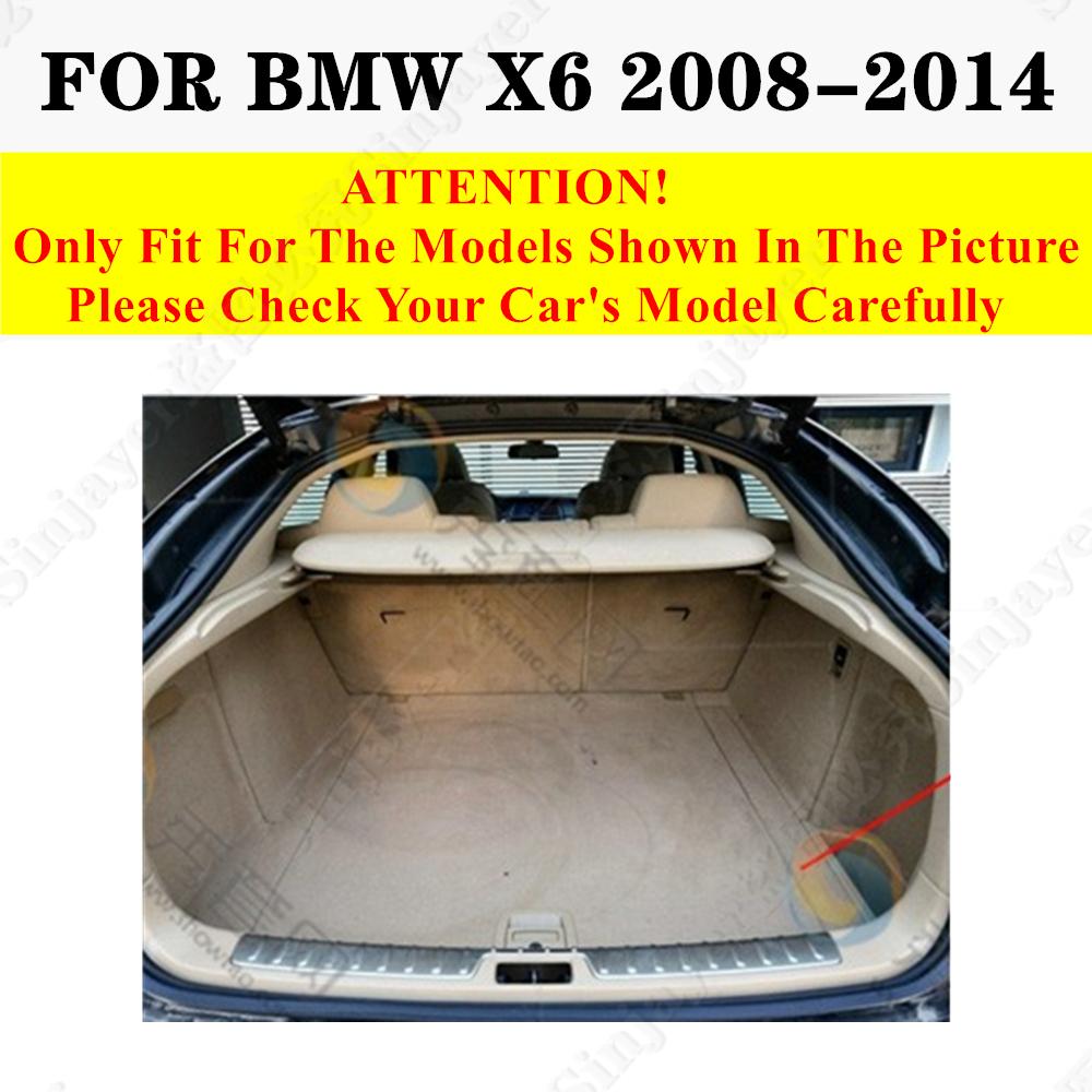 

Sinjayer автомобильный коврик для багажника, всепогодный автомобильный багажник, коврик для багажника, ковер с высокой боковой грузовой подкладкой, подходит для BMW X6 2008 2009 Wine Red