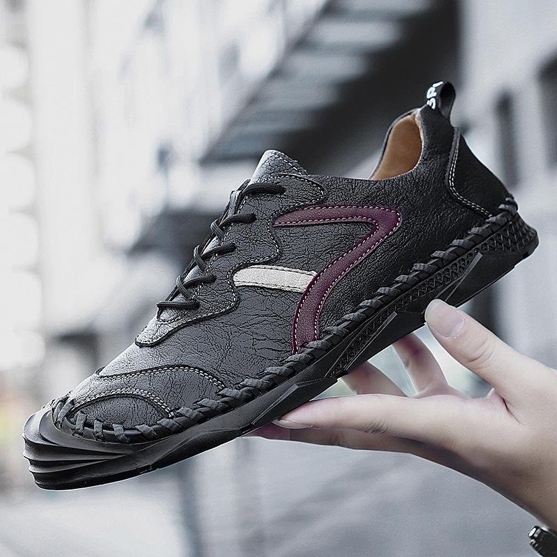 

Чоловіче шкіряне взуття високого класу, повсякденне взуття Doudou, взуття на підошві з яловичого сухожилля 47