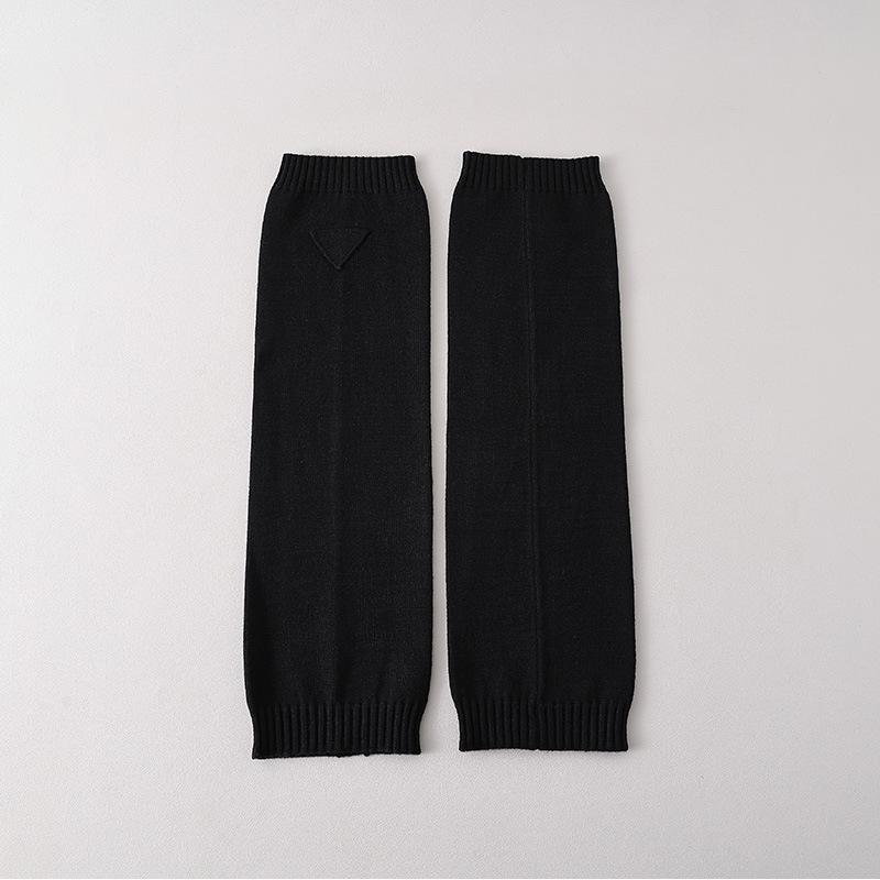 Female Autumn New Style Solid Color All Match Knit Gray Pile Socks