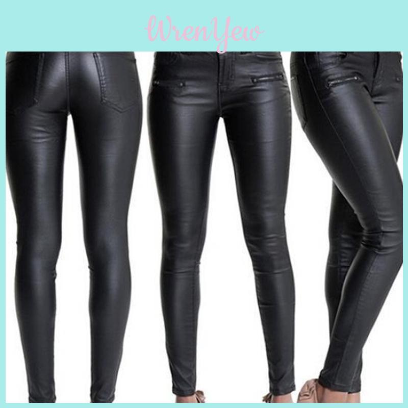 Womens Sexy Fashion Faux Leather Tight Pants With Premium Quality And Timeless Appeal