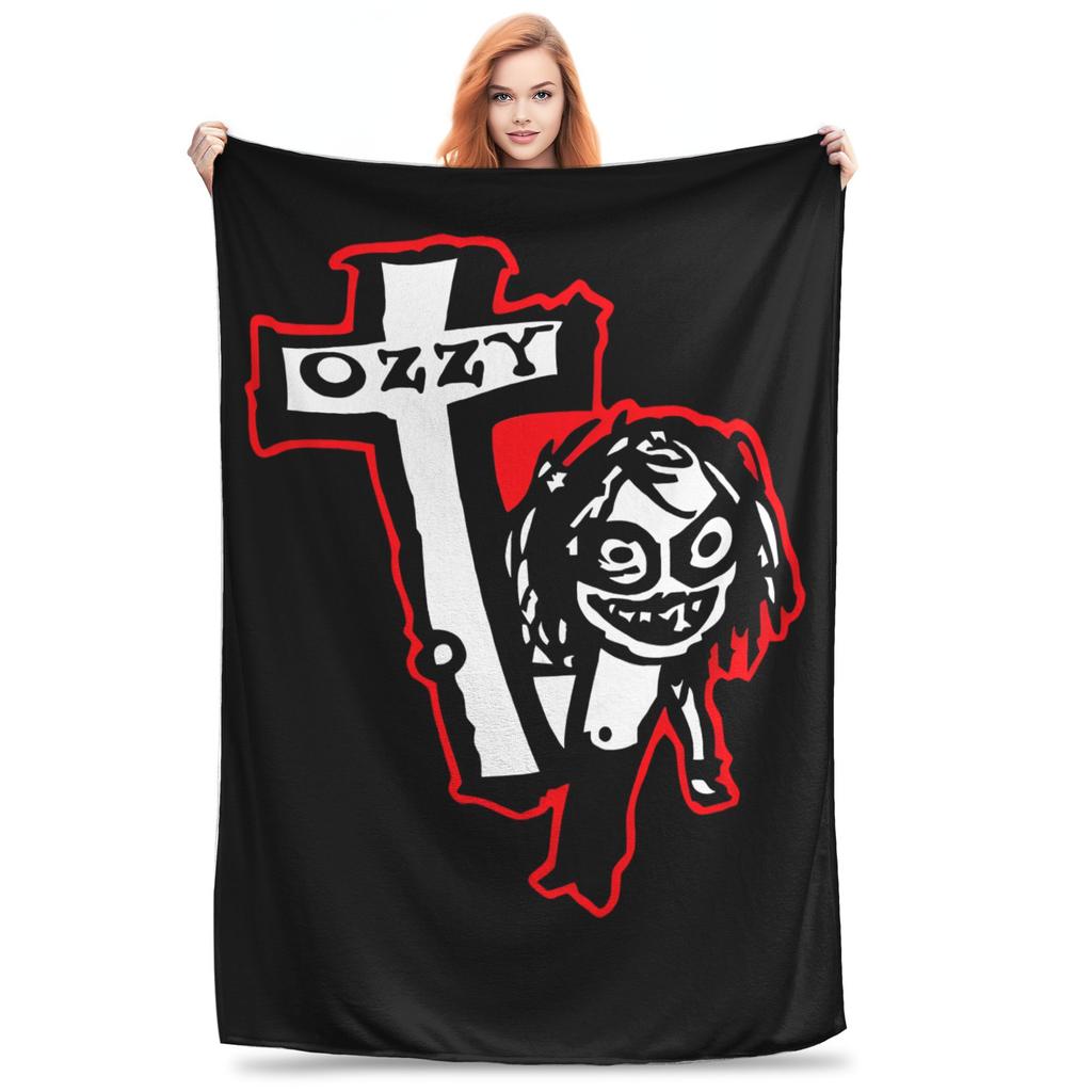 Black Sabbath Ozzy Osbourne Blanket Back To The Beginning Tour  Decorative Flannel Throw Blanket For Home Decor Warm Bedspread
