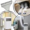 Exhaust Port For Air Conditioning Outlet Pipe Connector Flat Exhaust Nozzle Plastic Flat Hose Adapter Window Air Vent Connector