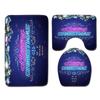 Christmas Bathroom Floor Mat Toilet Three-Piece Set