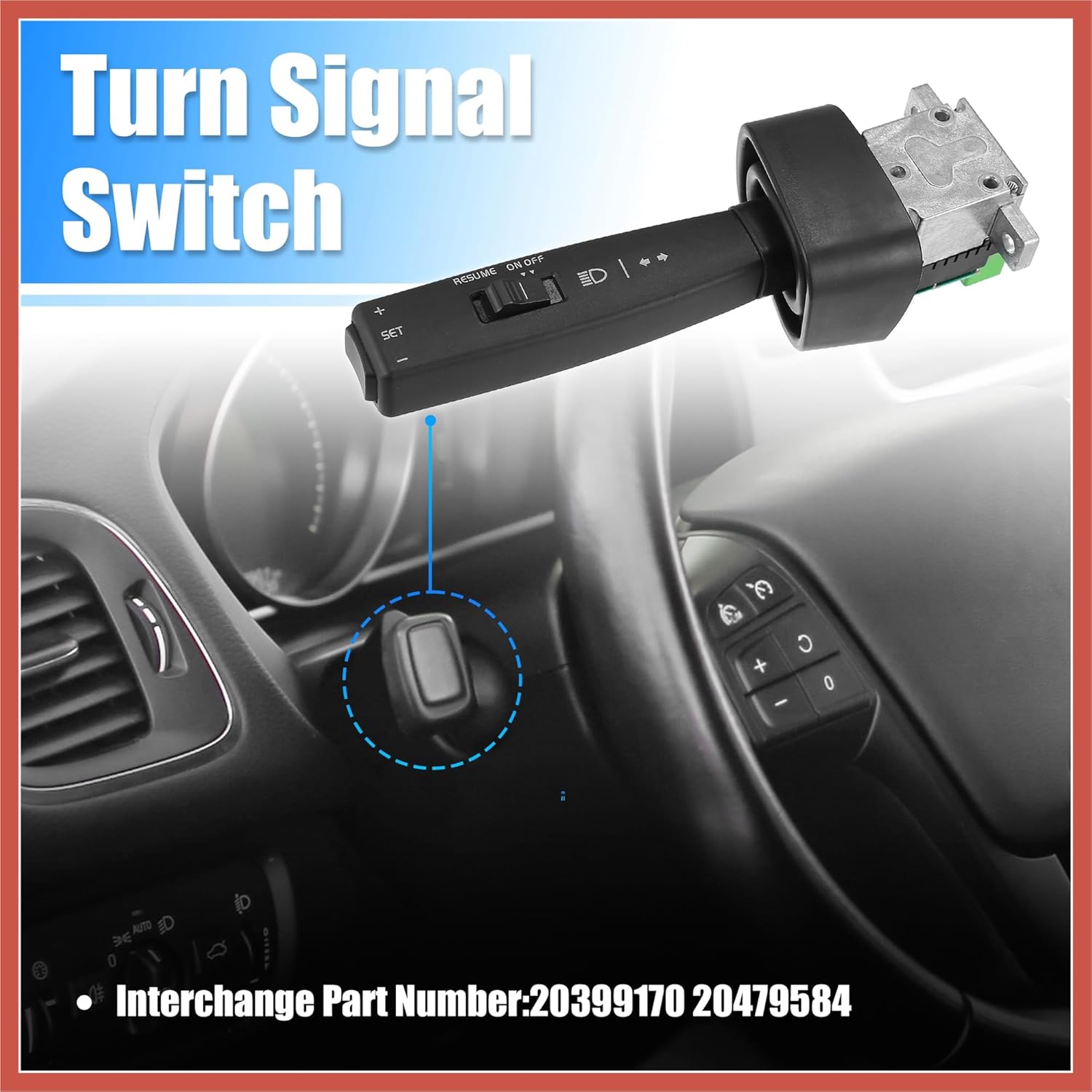 ACROPIX Turn Signal Switch Multi-Function Dimmer Cruise Control Switch Replace 20797838 978-5501 for Volvo VNL VNM Truck 2005-2012 Car Parts