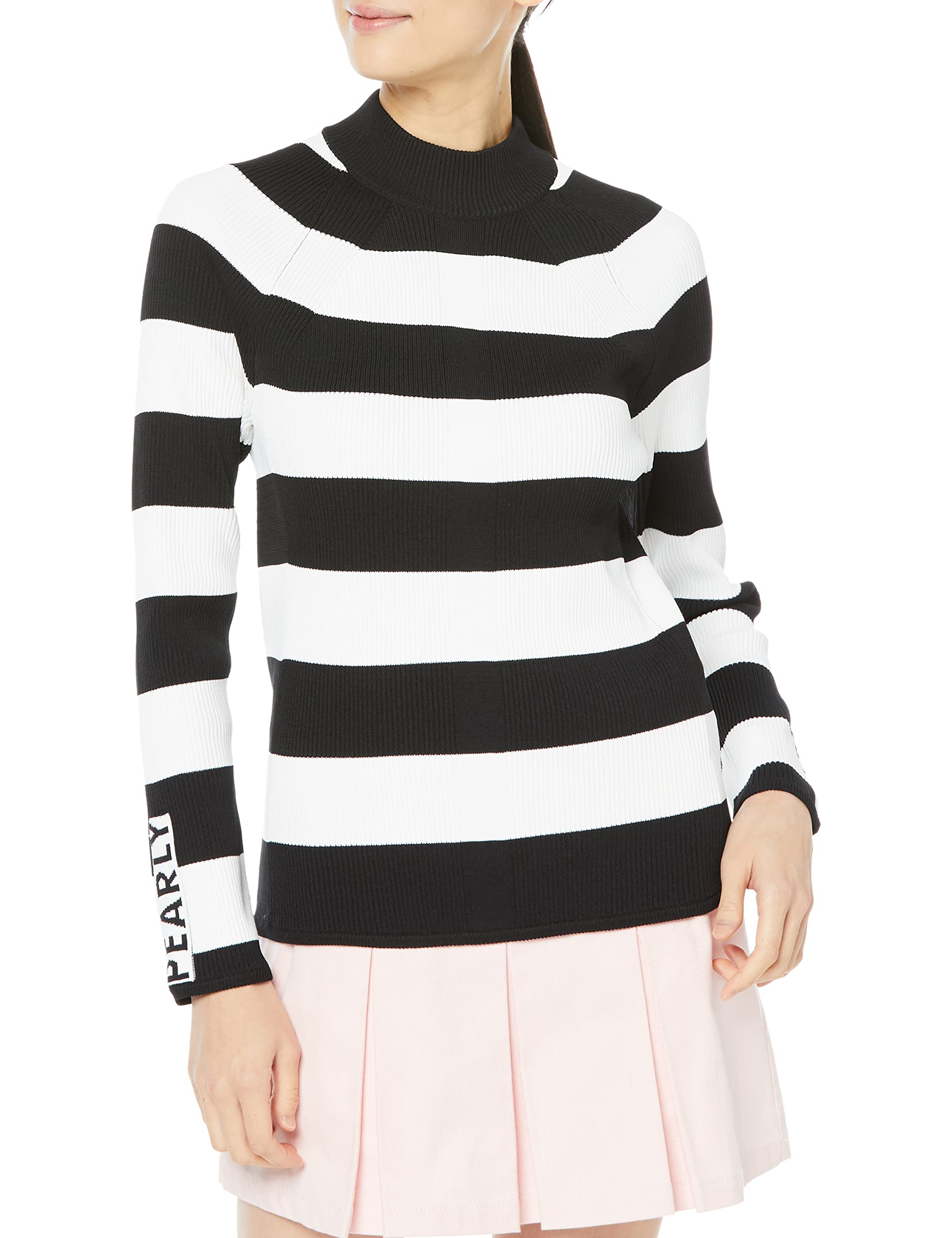 

Трикотажный пуловер с круглым вырезом Rays of 0 [PEARLY GATES] Женский, Легкий, Однотонный/В полоску / 055-1270006 031_В полоску [S]