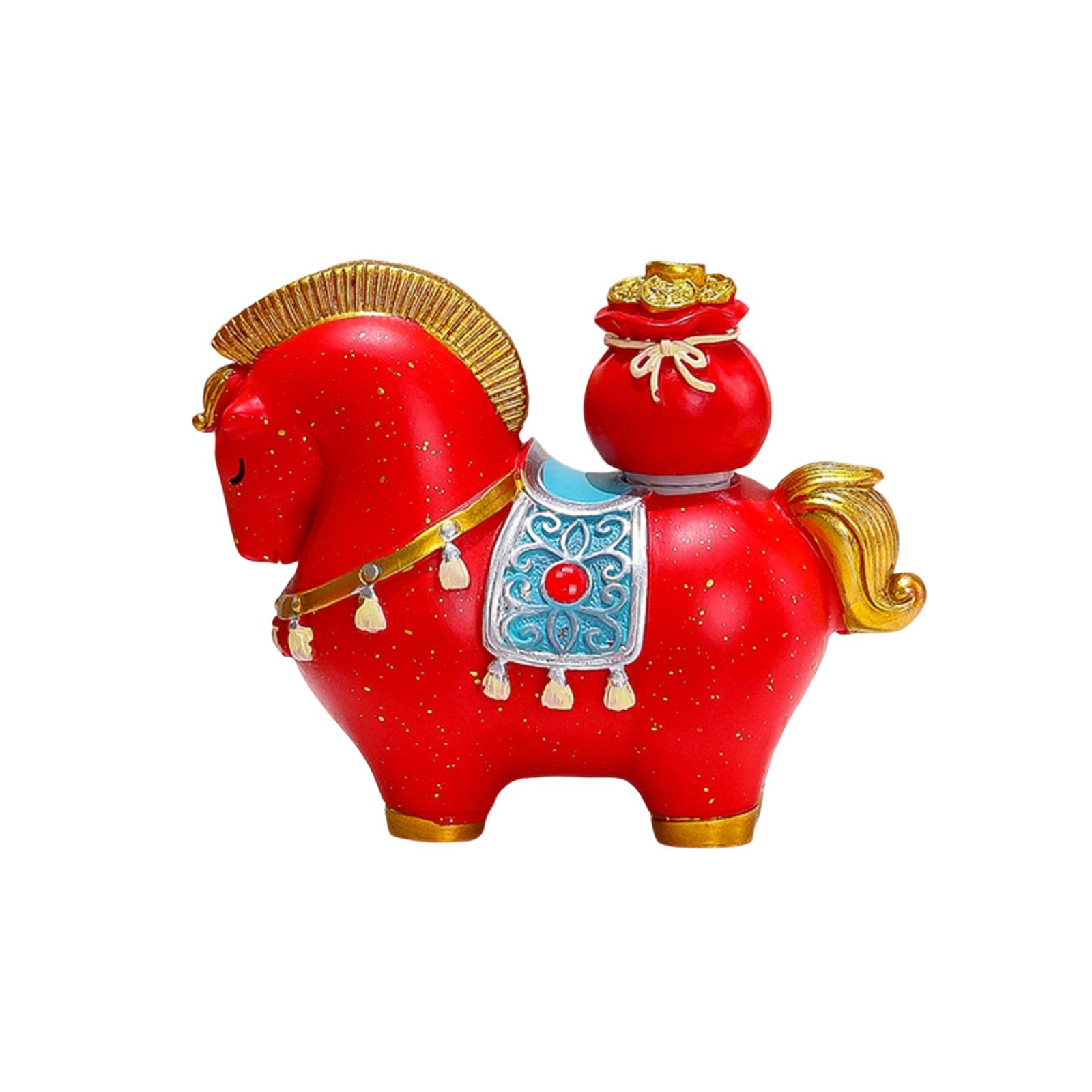 

New Chinese- Horse Gift Set Resin Craft Ornament Annual Meeting Favours Year Of The Mascot One Size