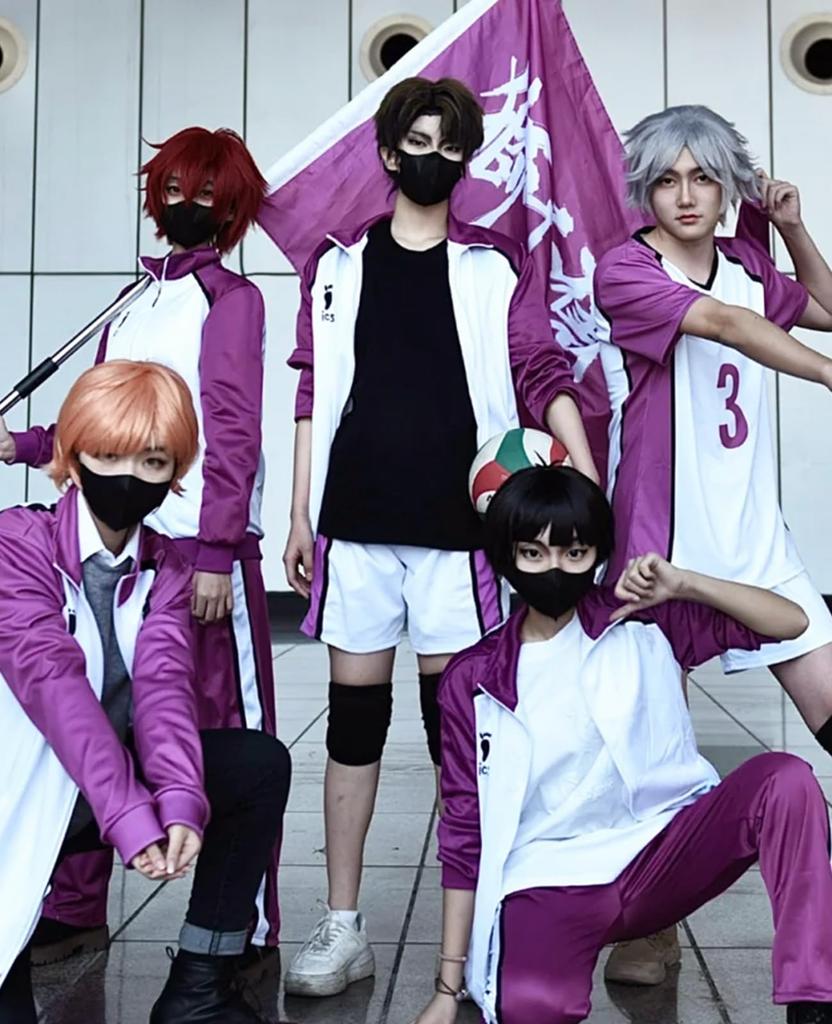 [NOKIJP] Shiratorizawa Cosplay Kostüm, Trikot Uniform, Erwachsene, Kostüm für Schulfeste und Veranstaltungen, Haikyuu! Anime-Kostüm (Shiratorizawa, XL)