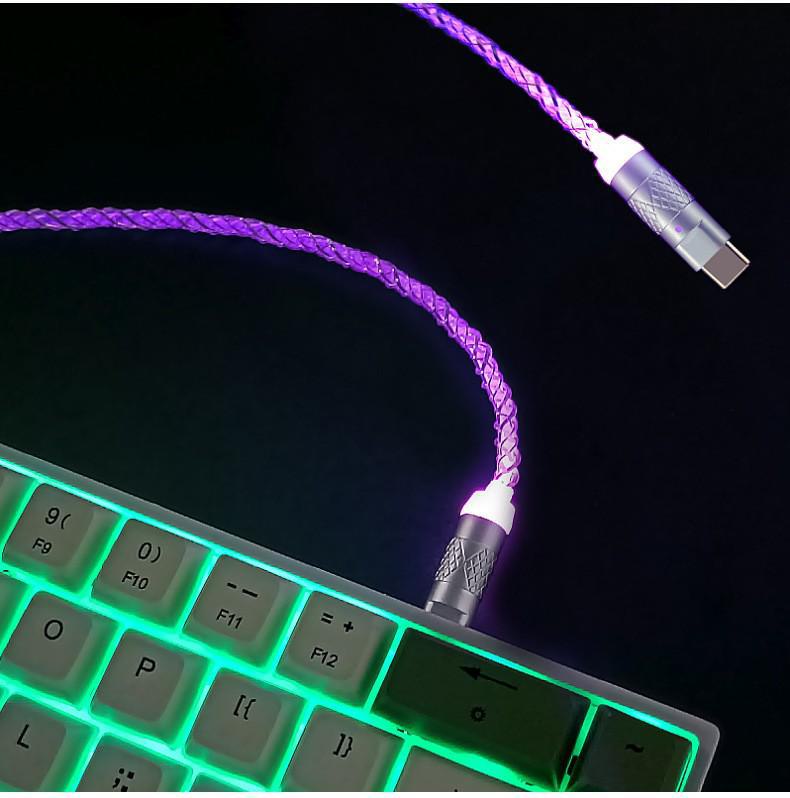 

USB-кабель для зарядки и передачи данных клавиатуры с подсветкой RGB — настраиваемый и цветной CC streamer data cable L=1.6M