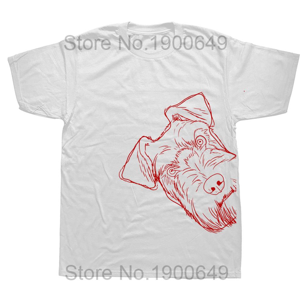 Funny  Schnauzer Dog Dad T Shirts Graphic Cotton Streetwear Short Sleeve Birthday Gifts Summer Style Tshirt Mens Clothing