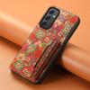 For Samsung Galaxy A35 5G Cases Floral Pattern PU+TPU+PC Kickstand Phone Cover Card Slot