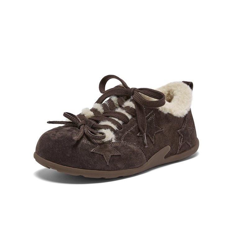 

2025 зима новые бархатные туфли для моральной подготовки, теплые, на доске, хлопковые туфли Мао Мао, спортивные, Форрест Гамп, женские туфли, повседневные хлопковые туфли 40 коричневый