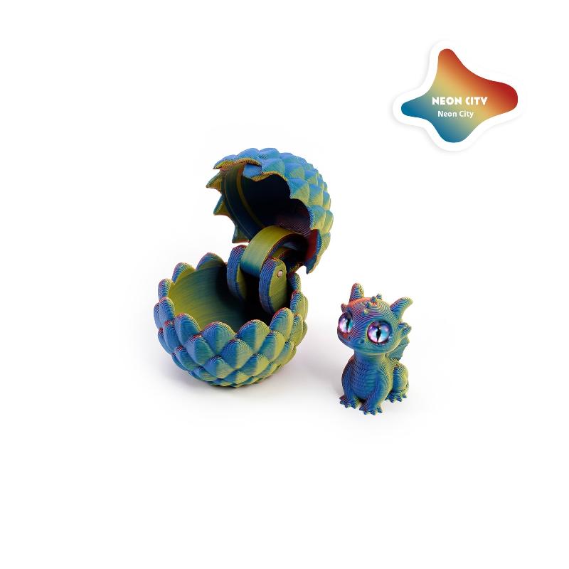 

1 Set Christmas Gifts 3D Printed Decorative Ornament Dragon Egg With Little Dragon Inside For Furniture And Desktop Home Decor
