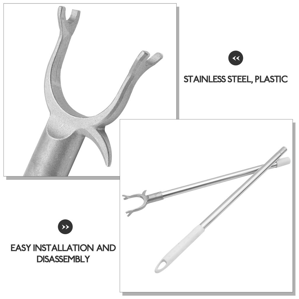 Clothes Rail Closet Pole Telescopic Reach Stick Curtain Net Spring MultiPurpose Loaded Extendable Tension Clothes Pole Home Tool