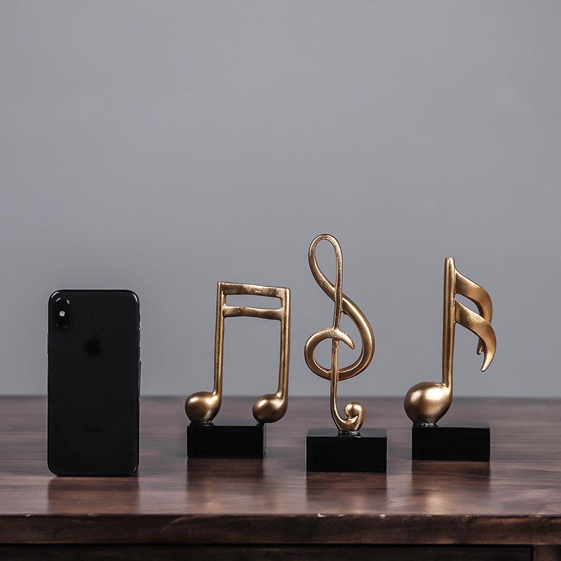 Musical Note Model Living Room Decoration Home Decor Desktop Decoration Resin Crafts Art Sculptures Festival Gift