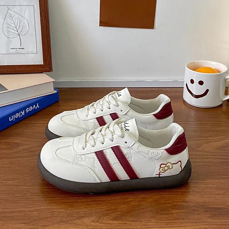 Fashion Women's Casual Outdoor Lace UpSport Shoes 2025 Spring Autumn Designer Korean Round Toe Sneakers Vulcanized Shoes Tenis De Mujer