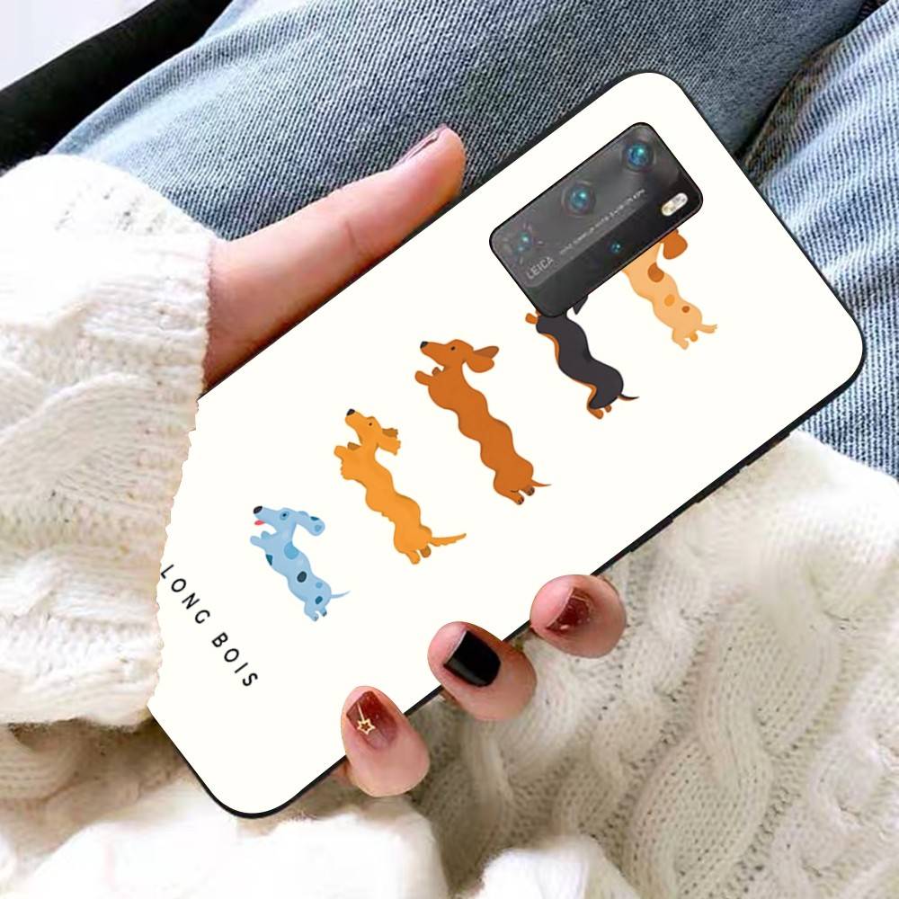 Cute Dachshund Bulldog Phone Case For Huawei P 8 9 10 20 30 40 50 Pro Lite Psmart Honor 10 Lite 70 Mate 20lite