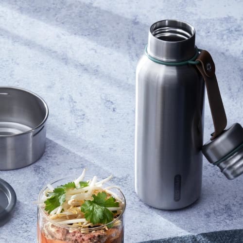 Black+blum (black+blum) Insulated Water Bottle, Large, 14005, Silver X Olive, 750ml (Olive/FF/Men's, Women's, Jr.)