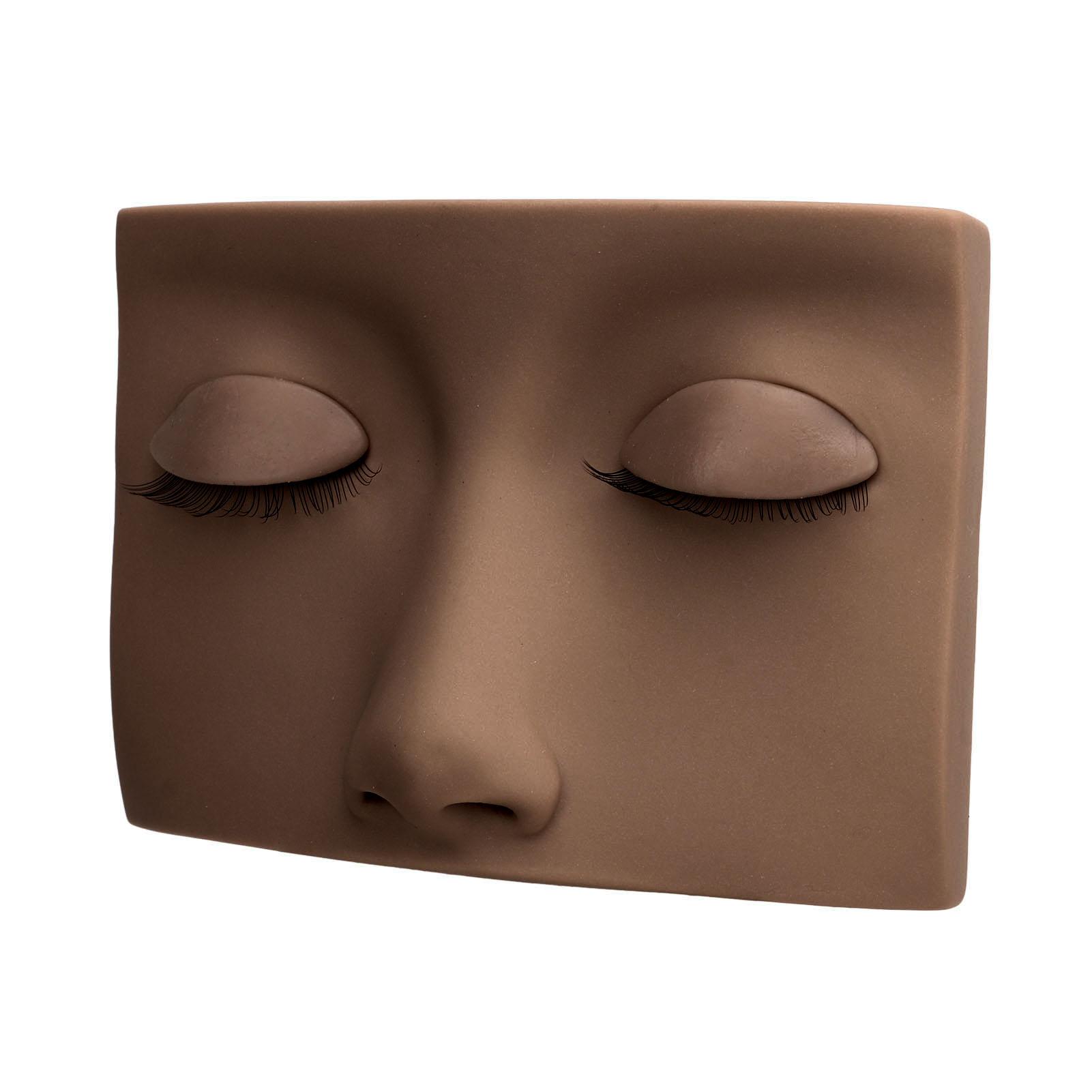 

Головка манекена для ресниц съемная силиконовая сменная голова манекена для ресниц для обучения темно-коричневый темно-коричневого