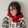 Coldproof Knitted Balaclava Hat Keep Warm Pullover Cap Sweet Neck Collar Beanies Cap  Winter