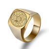 De Zegels van De Zeven Aartsengelen Ringen Bescherming Amulet Zegel Salomo Kabbala Heren Dames Roestvrij Staal Gepolijste Band Cadeaus