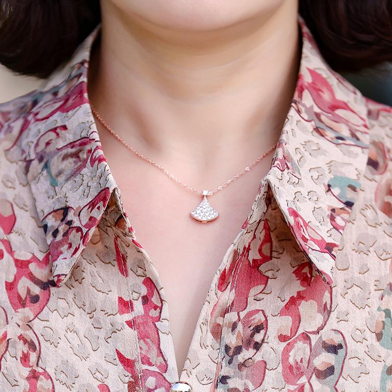 Sommer-Übergrößen-Hemd für Damen, bedrucktes lockeres Oberteil, Maulbeerseidenmischung, Urlaubs-Arbeitskleidung für Damen