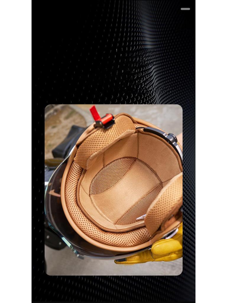 RNG 3C-Certified Retro 3/4 Motorcycle Helmet for Men & Women