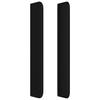 Tête de lit - Avec oreilles - Noir - 147 x 16 x 118/128 cm - Hauteur réglable