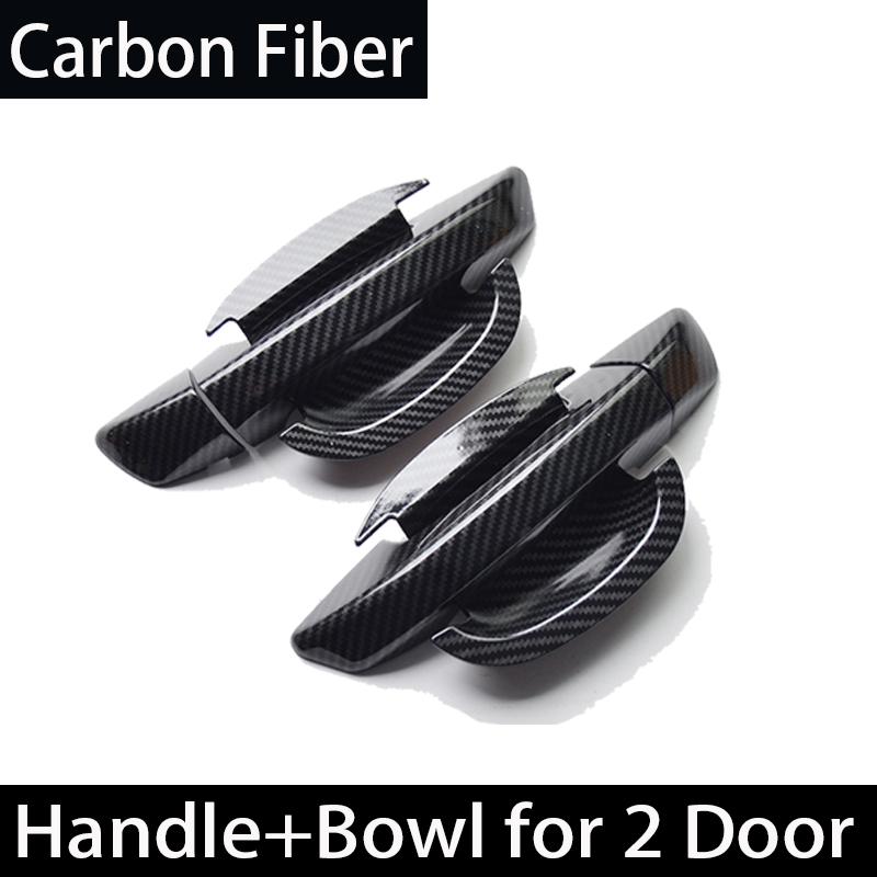 Exterior din fibră de carbon pentru Volkswagen VW Scirocco 3 MK3 2008 ~ 2017 2009 crom lucios negru capac mâner ușii bol mașină